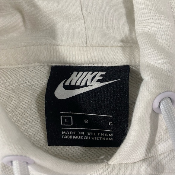 NIKE Fleece Graphic Hoodie DJ1074 100 White Mint Green Women's Size Large - Picture 4 of 9